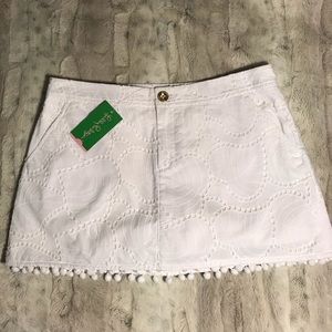 Lilly Pulitzer White Eyelet Lorelie Skort
